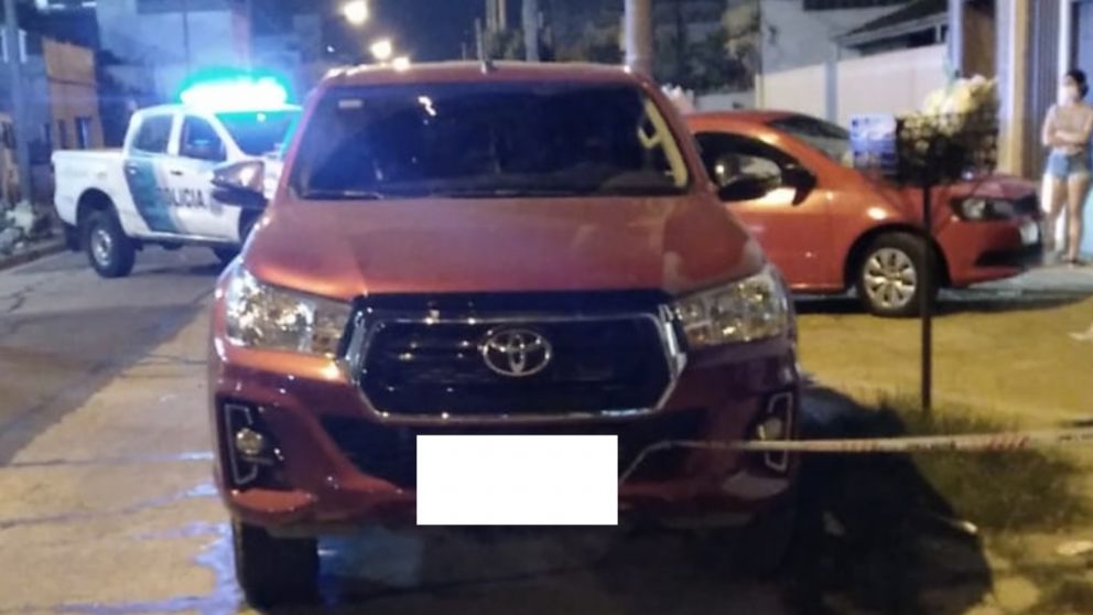 Esta es la camioneta que intentaron robar los delincuentes.