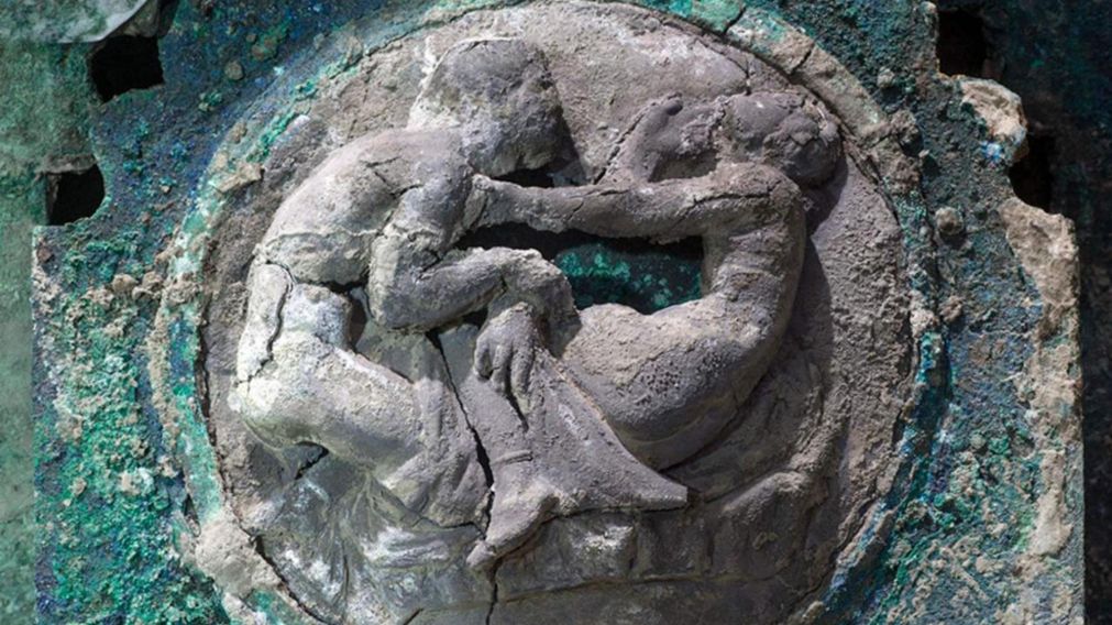 La carroza apareci� en una excavaci�n en la regi�n del sur italiano, sepultada por el Vesubio.