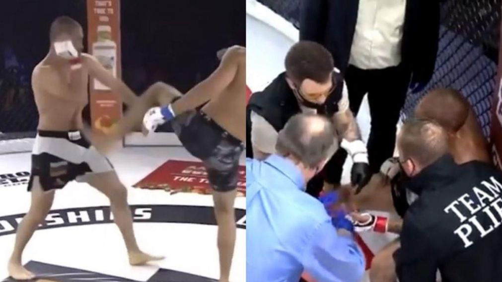 La patada que provocó que volara el dedo de Pliev (Captura video).