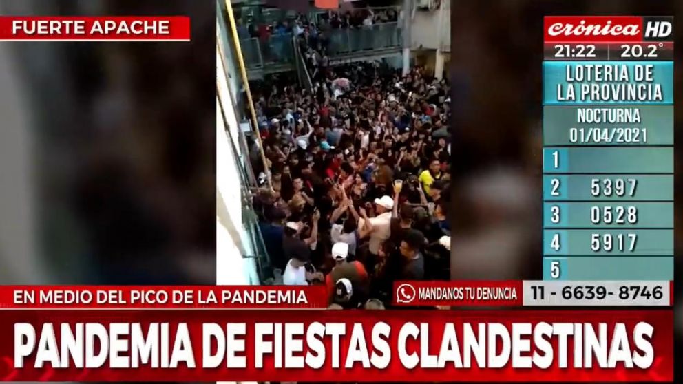La fiesta clandestina en la que asistieron cientos de j�venes en Fuerte Apache.