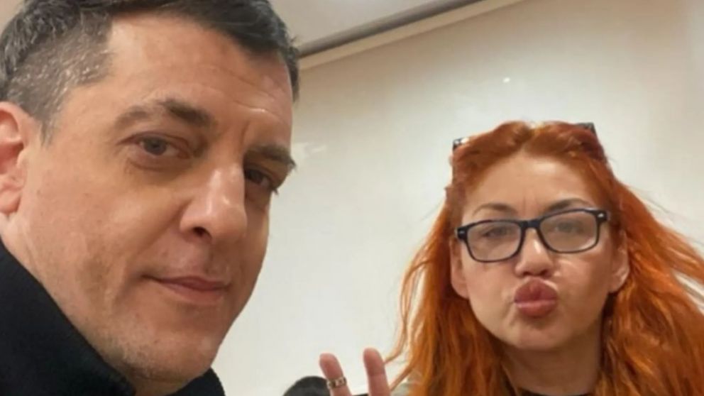 Lourdes Fern�ndez con su ex pareja, detenido acusado de retenerla contra su voluntad.