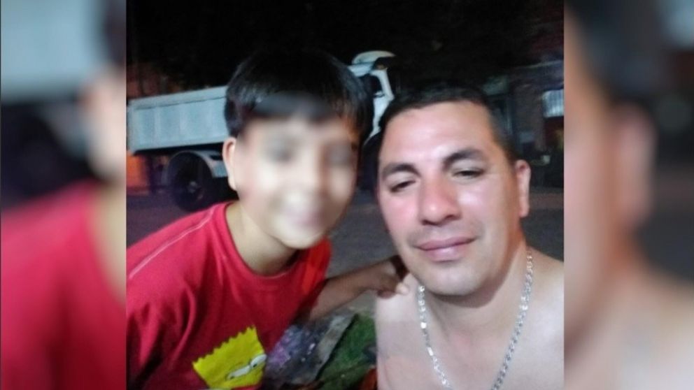 Valentino de 8 años, y David Pizorno de 43, las dos víctimas que dejó una picada fatal (Gentileza Rosario3).