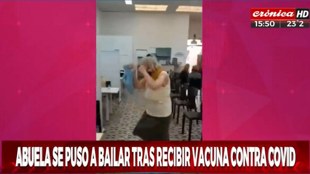 Después de recibir la inyección, se puso a zapatear de alegría