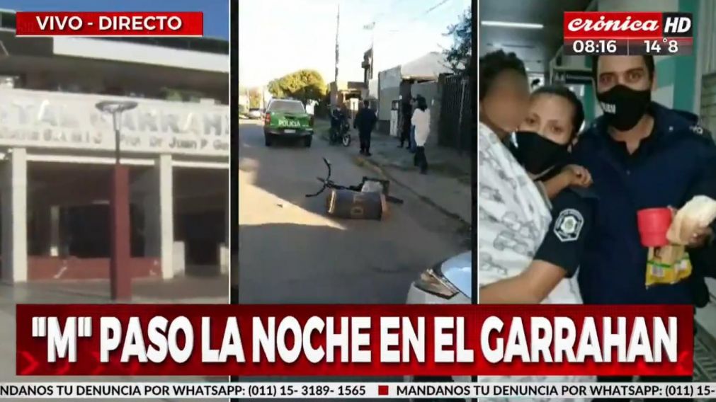 La nena pas� la noche en el Garrahan junto a su familia y una cuidadora de Minoridad (Cr�nica HD).