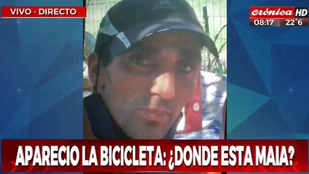 Este es el rostro del cartonero que está acusado de ser el secuestrador de Maia (Captura de TV).