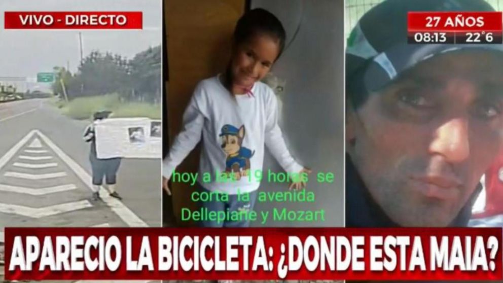 La polic�a realiza un amplio operativo en la zona para encontrar a Maia (Captura de TV).