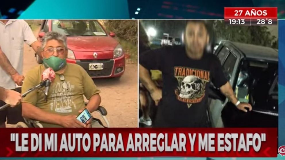 Miguel denunció que su amigo y un mecánico fueron cómplices y lo estafaron por 100 mil pesos. (Captura video)
