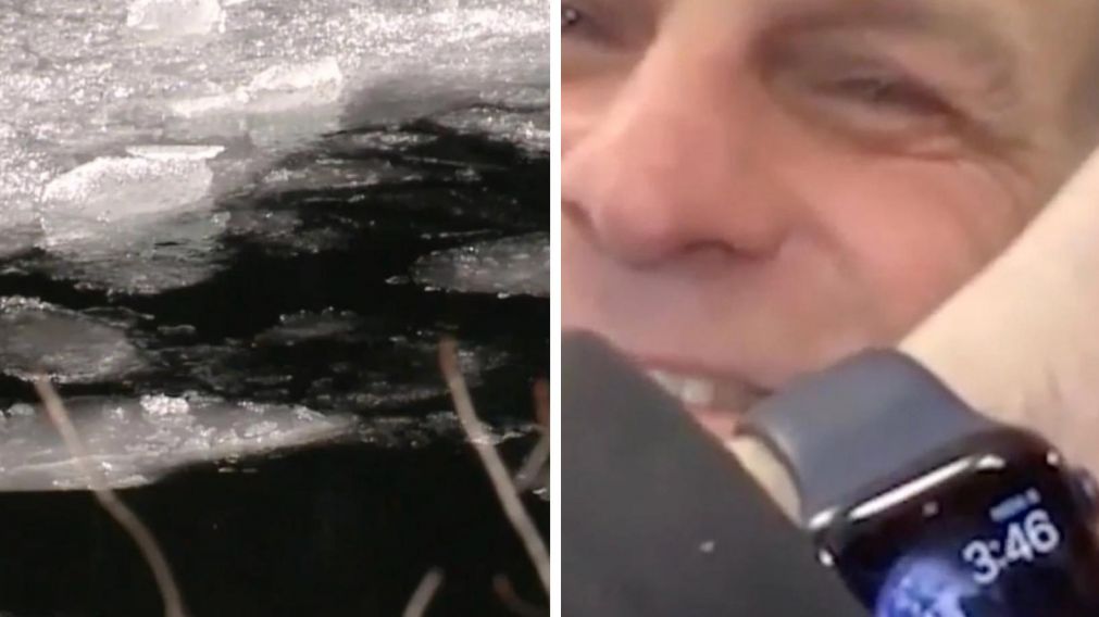 El hombre cayó en el agua y alcanzó a alertar a las autoridades. Ocurrió en Estados Unidos (Twitter).