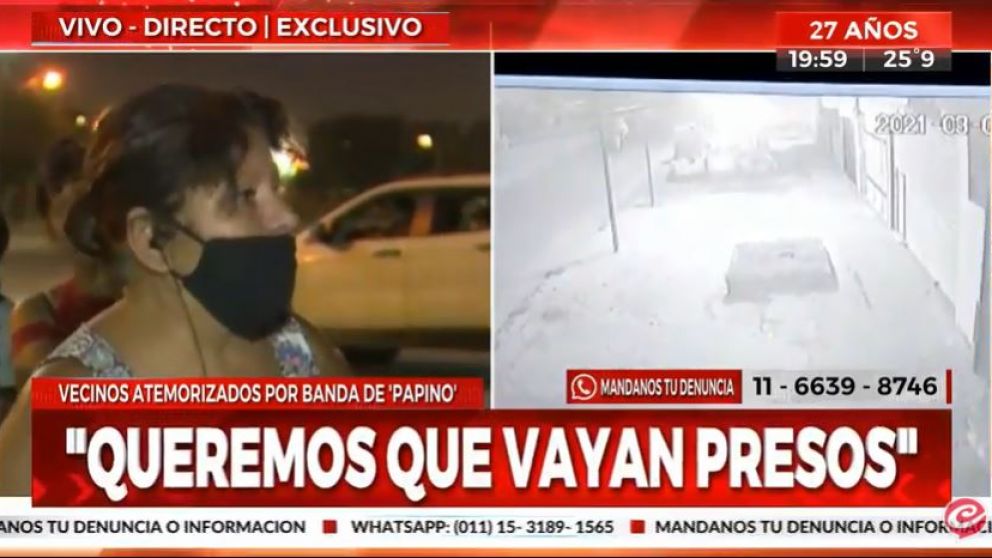 Los vecinos solicitan que los responsables del grupo criminal vayan presos.