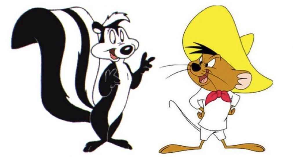 Pepe Le Pew y Speedy Gonzalez, dos personajes animados en la mira.