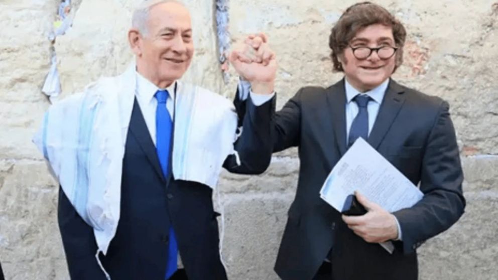 Despu�s del triunfo en las elecciones, Netanyahu salud� a Javier Milei
