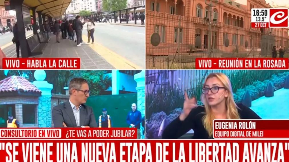 Eugenia Rolón en Crónica TV. (Captura de pantalla)
