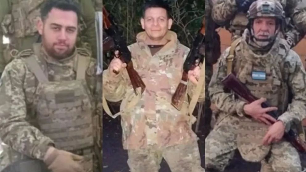 Los tres argentinos que fallecieron en combate.