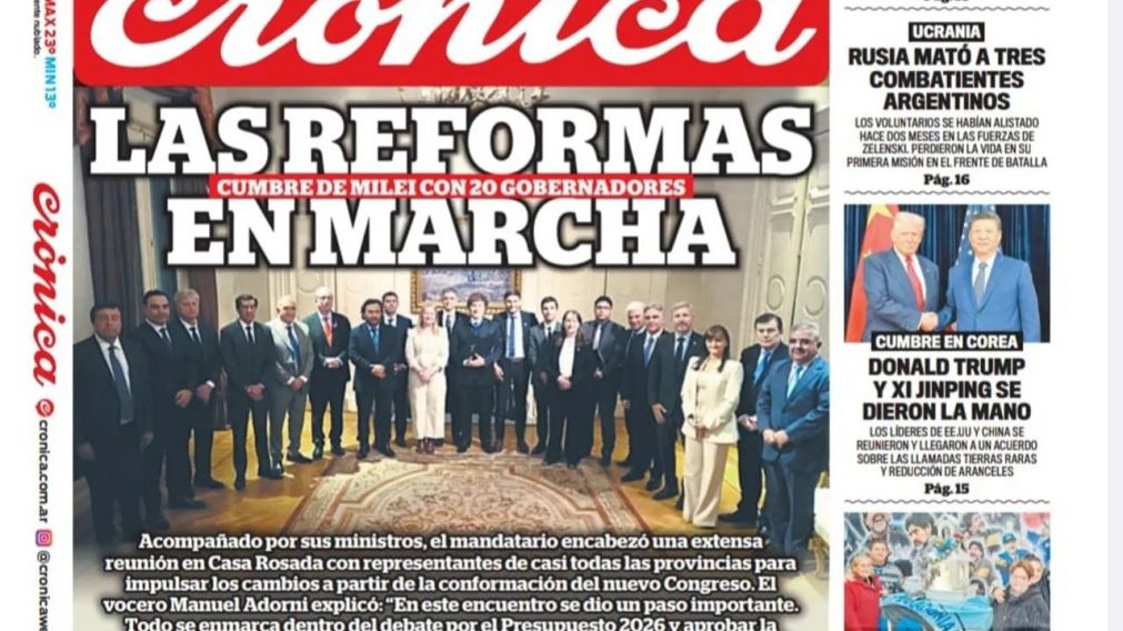 Tapas del viernes 31 de octubre de 2025.