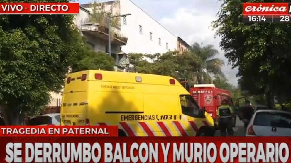 Tragedia en La Paternal: se derrumbó un balcón y murió un operario