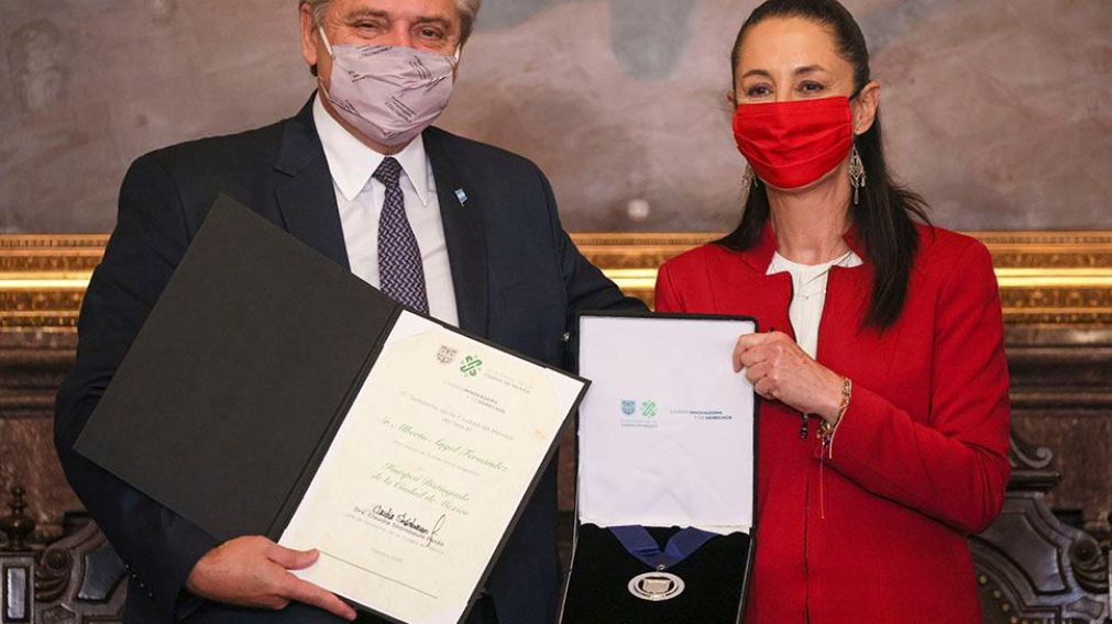 Alberto Fern�ndez fue declarado Hu�sped Distinguido en la Ciudad de M�xico.