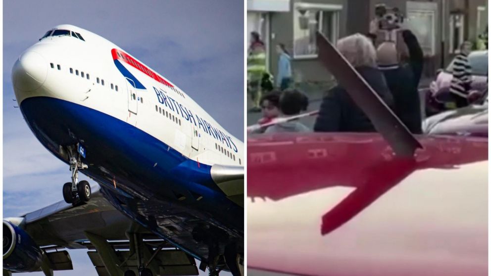 Las partes del motor cayeron desde el cielo y no causaron una tragedia de milagro.