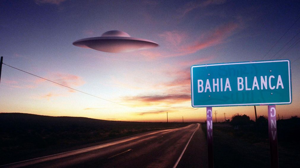 Un objeto luminoso fue fotografiado cruzando el cielo de la ciudad costera.