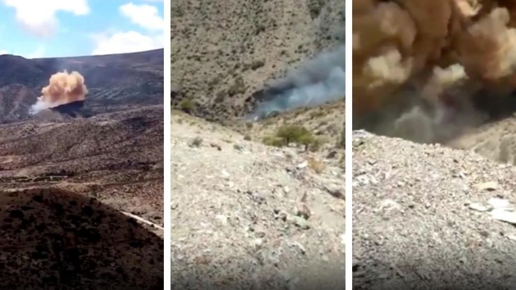 Impactantes imágenes de la explosión del camión que transportaba oxígeno para combatir el coronavirus en Bolivia. (Captura video)