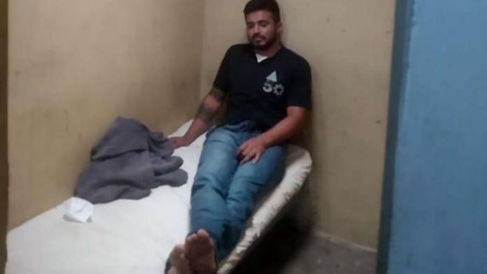 Matías Martínez preso en la alcaidía de Junín.