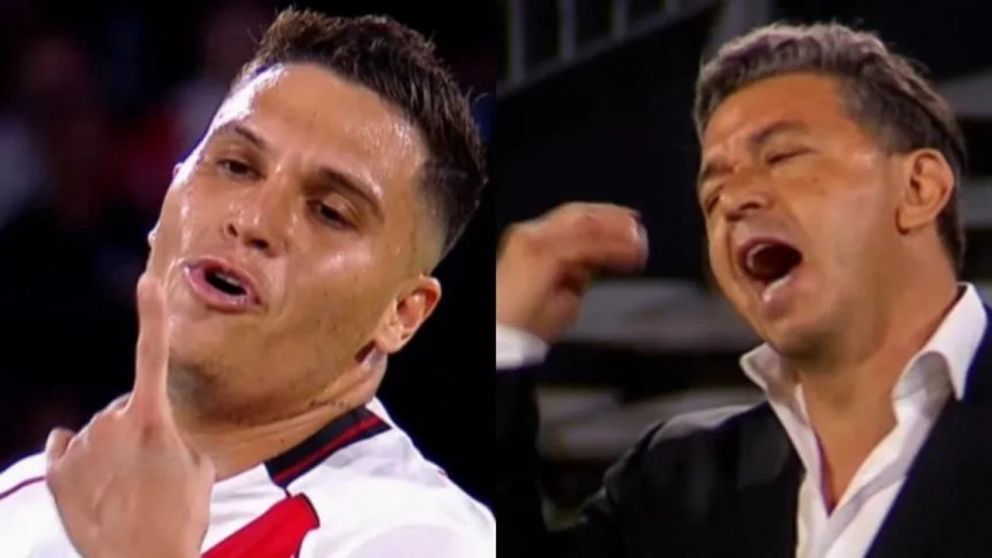 Gallardo y Juanfer Quintero se pelearon en medio de la derrota de River en la Copa Argentina: gestos, reclamos y vendetta