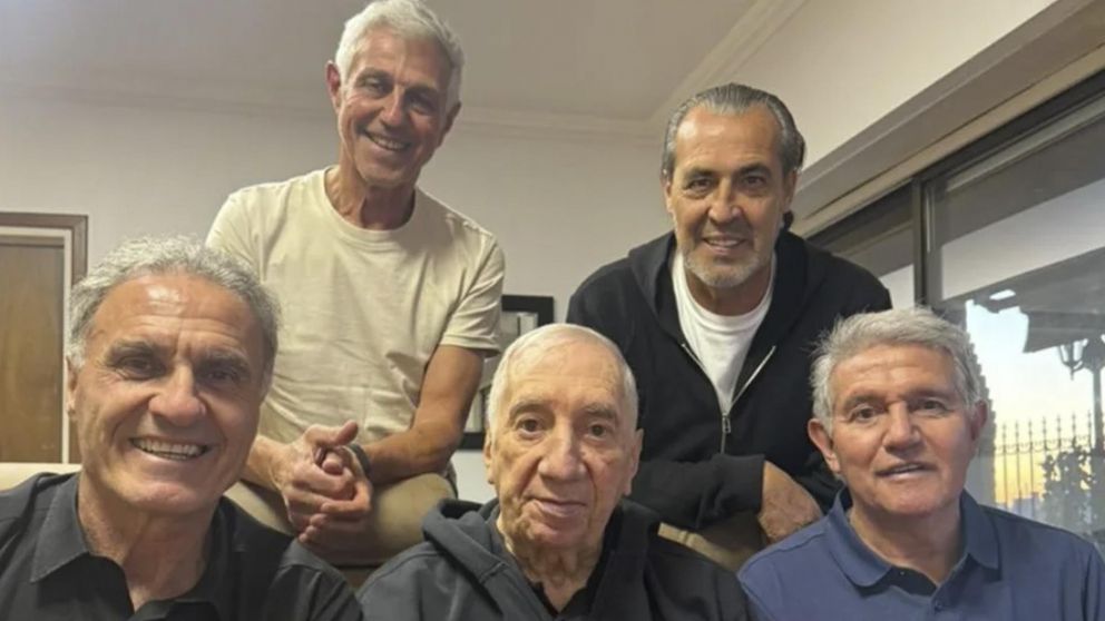 Carlos Bilardo recibió la visita de Ruggeri, Batista, Giusti y Burruchaga, campeones del mundo en México 86