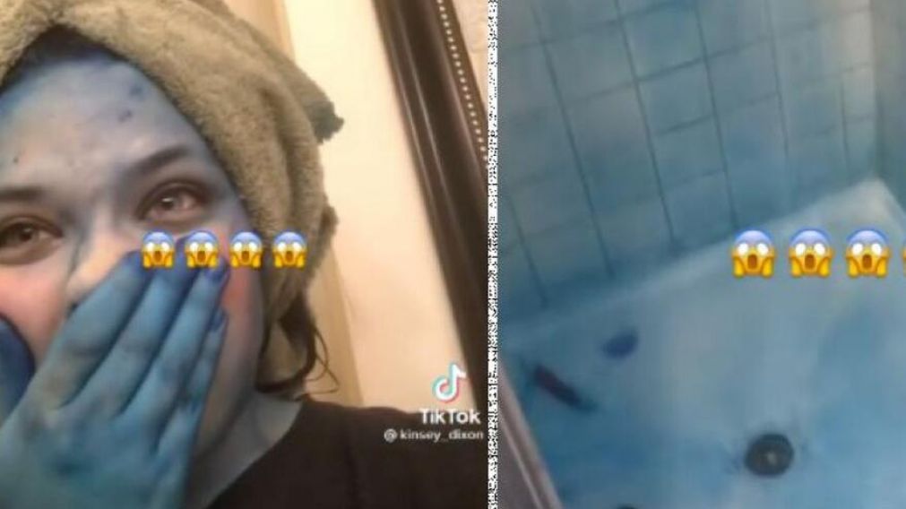 Kinsey explicó cuál fue su error aplicándose el tinte azul. (Captura de video)