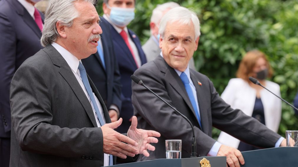 Fernández y Piñera, durante su encuentro en Santiago (Presidencia de la Nación)