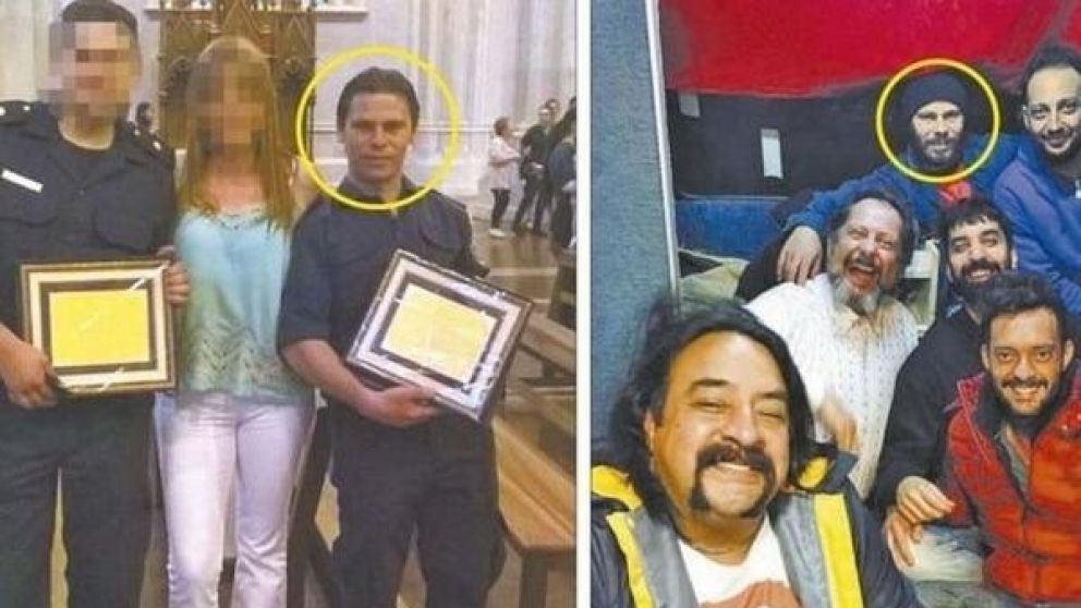 "Chuky" Gómez junto al elenco de "Un gallo para Esculapio".