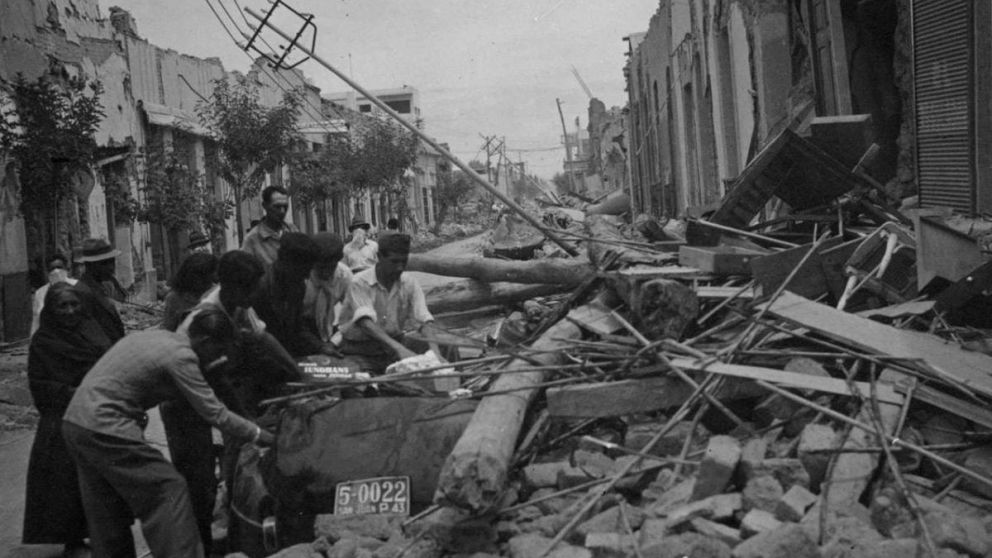 El terremoto de 1944 dejó casi 10 mil muertos en San Juan (Archivo).