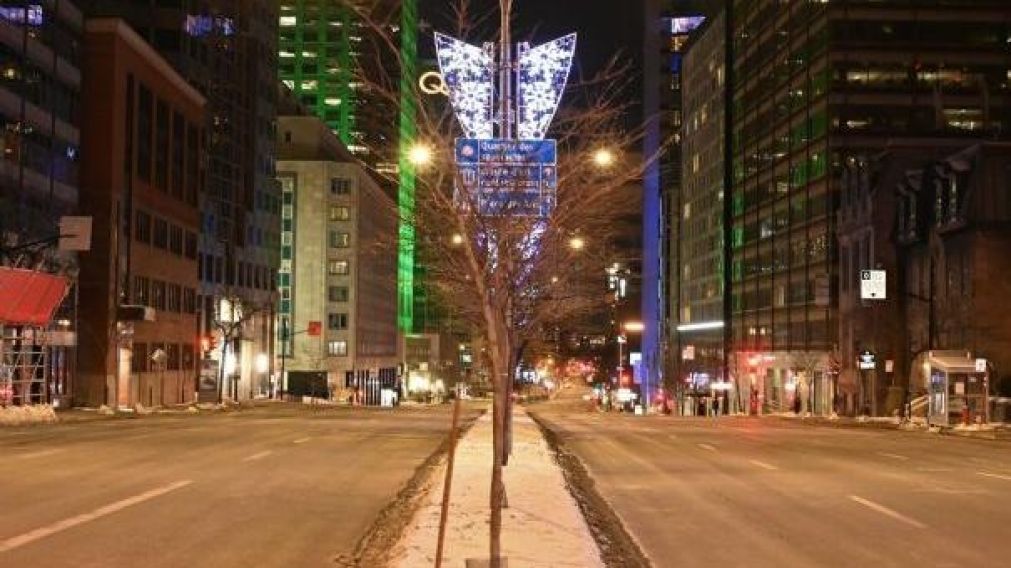 Las desiertas calles de Québec.