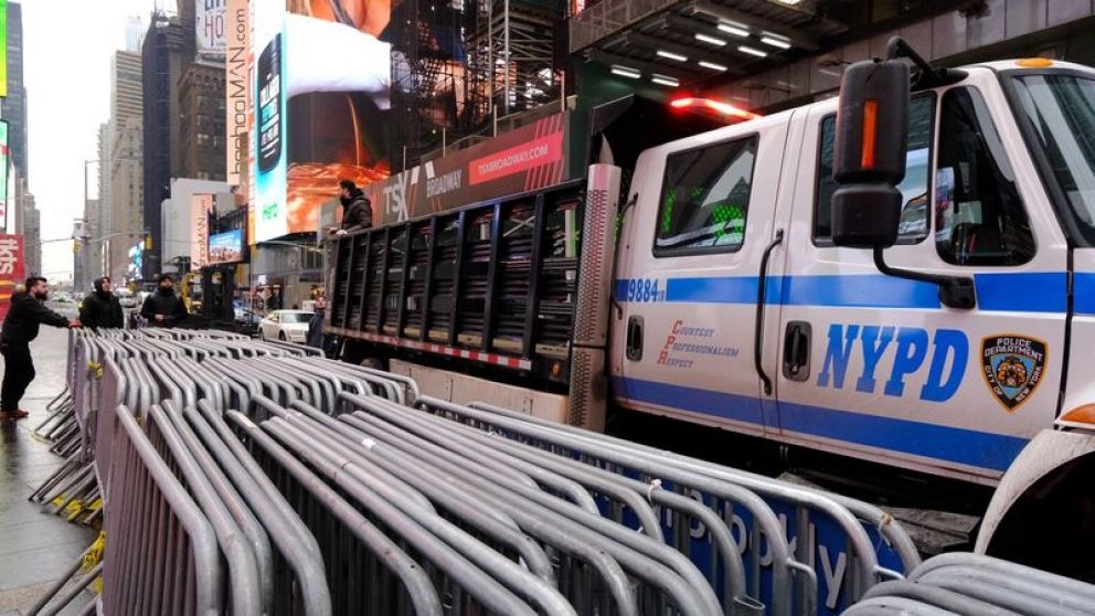 Vallas para "blindar" el Madison Square Garden.