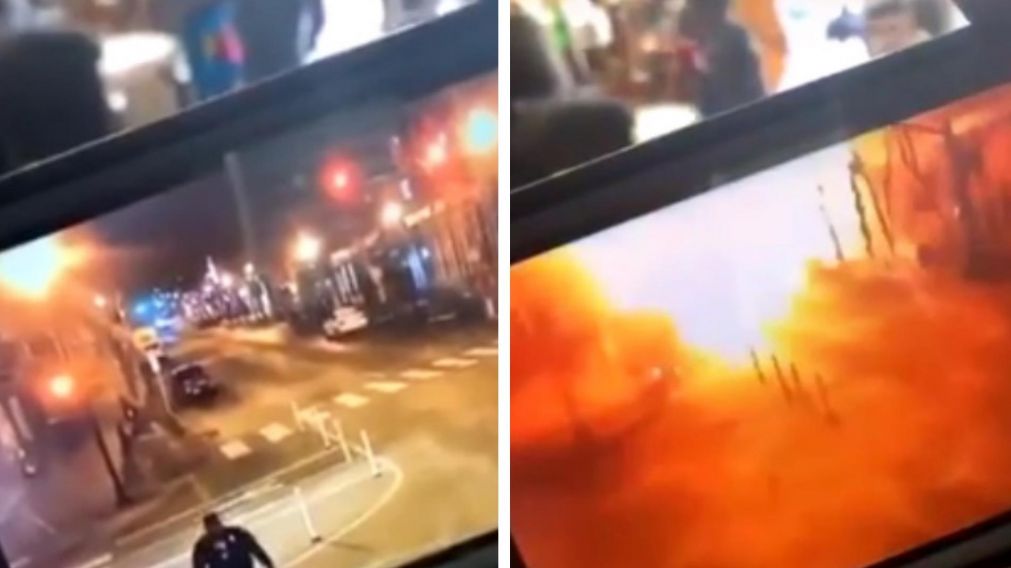 La explosión en Nashville fue captada por cámaras de vigilancia de la zona (Captura).