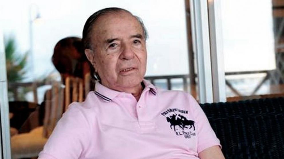 Carlos Menem, de 90 años, fue internado la semana pasada por una infección urinaria y un aumento en su frecuencia cardíaca (Télam).
