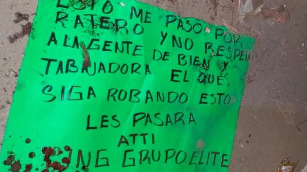 El mensaje que dejó Grupo Élite del Cártel Jalisco Nueva Generación junto a una bolsa con los miembros amputados.