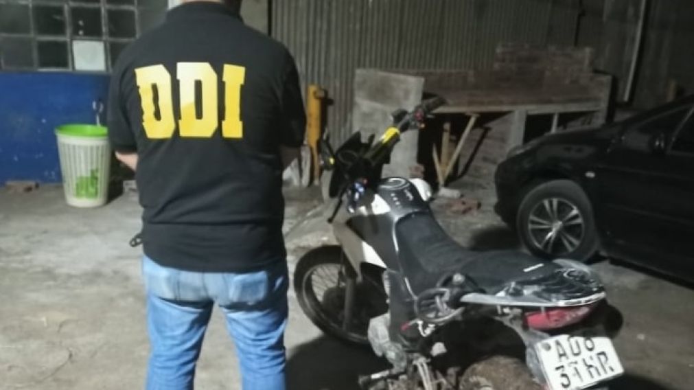 Esta es la motocicleta que fue secuestrada en poder de los autores del asesinato.