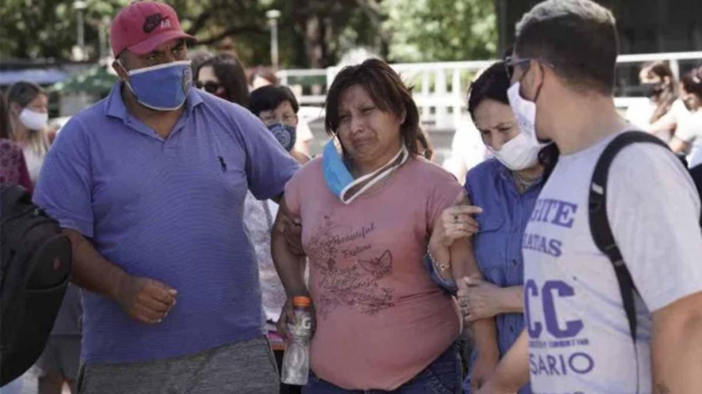 La madre de la víctima, en uno de los reclamos por Justicia.
