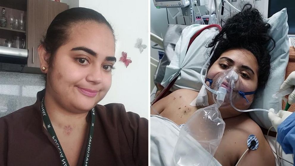 La profesional de la salud terminó internada en grave estado de salud.