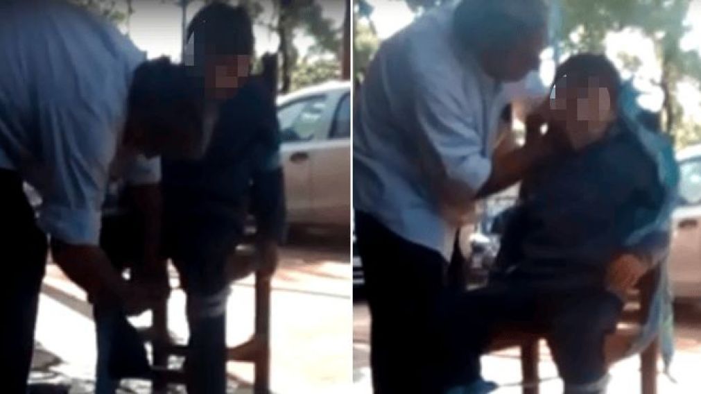 Se grabó golpeando a un nene de 9 años y lo subió a Facebook.