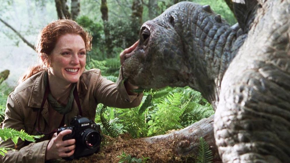 Julianne Moore en "Jurasic Park".