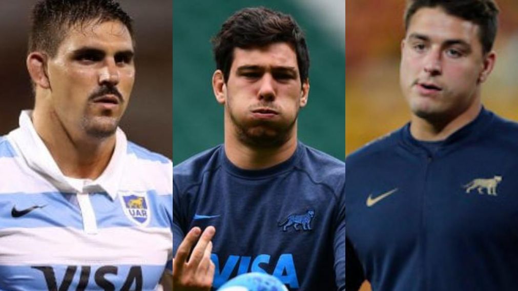 Pablo Matera, Guido Petti y Santiago Socino, los tres jugadores suspendidos.