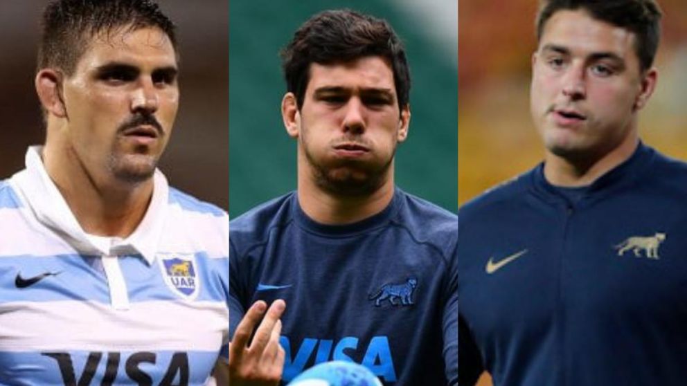 Pablo Matera, Guido Petti y Santiago Socino, los tres jugadores suspendidos.