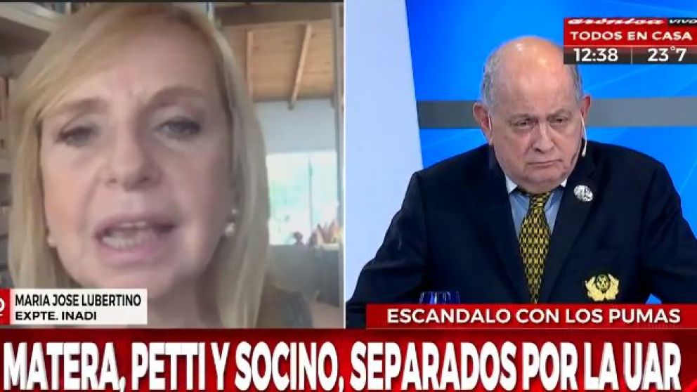 Mar�a Jos� Lubertino, sobre Los Pumas en di�logo con Cr�nica HD (Captura de Pantalla). 