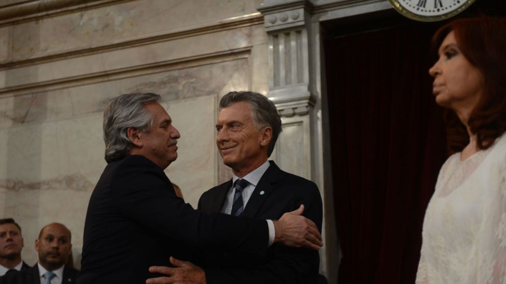 El ex presidente,en el momento del traspaso de mando (Crónica/Hernan Nersesian)