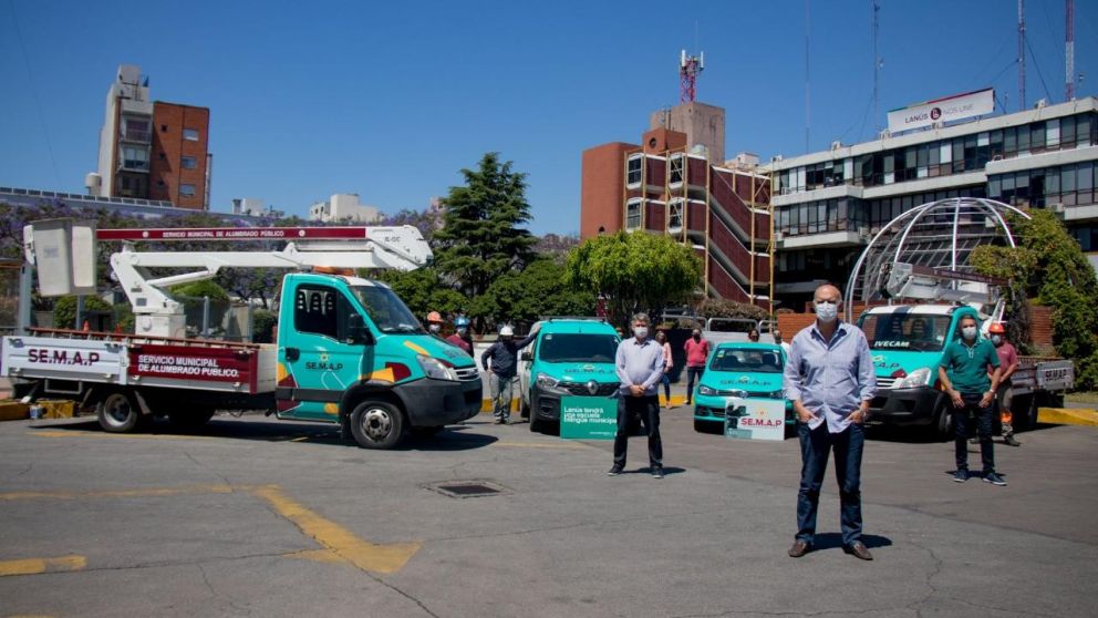Grindetti anunció la implementación del nuevo Servicio Municipal de Alumbrado Público en Lanús.