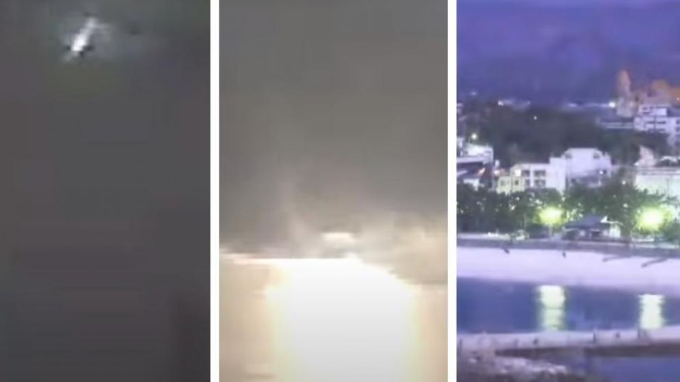 Tres vistas similares del fenómeno que atemorizó a los ciudadanos japoneses. (Captura video)
