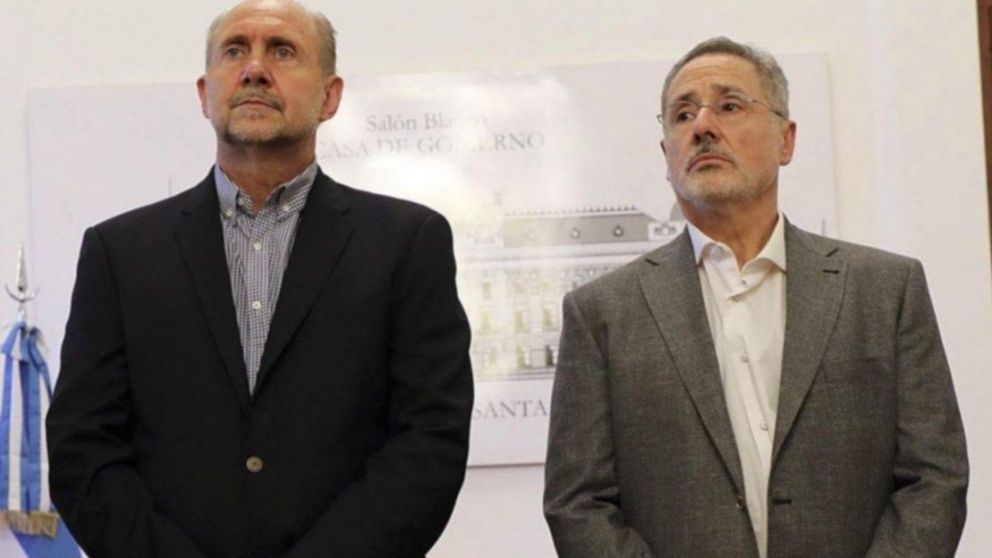 Omar Perotti junto a Sain, en una reunión previa.