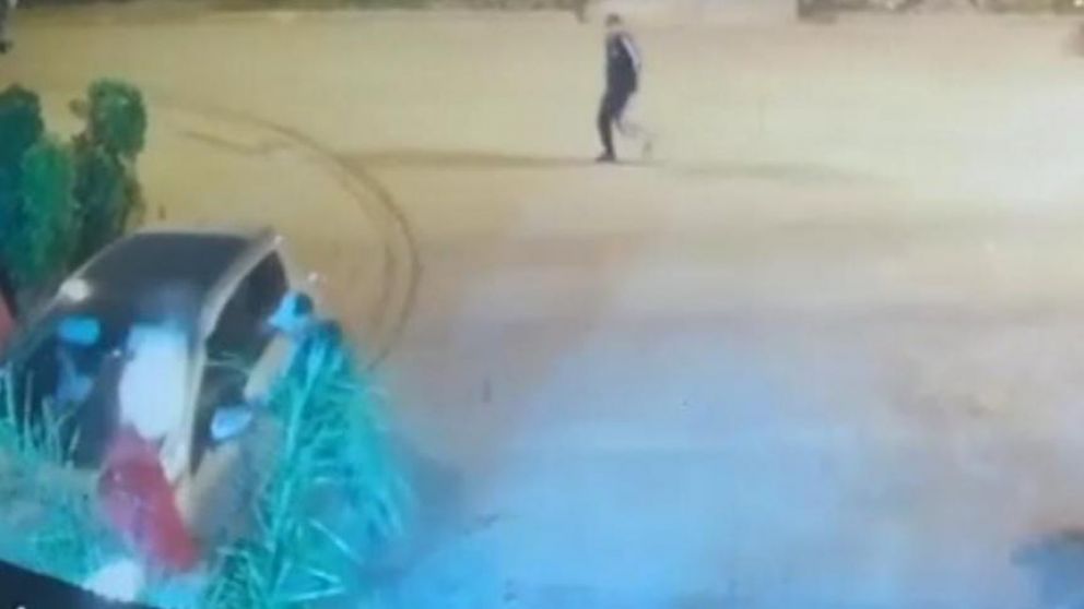 El intento de robo en Quilmes termin� con un hombre ciego (Captura de video).