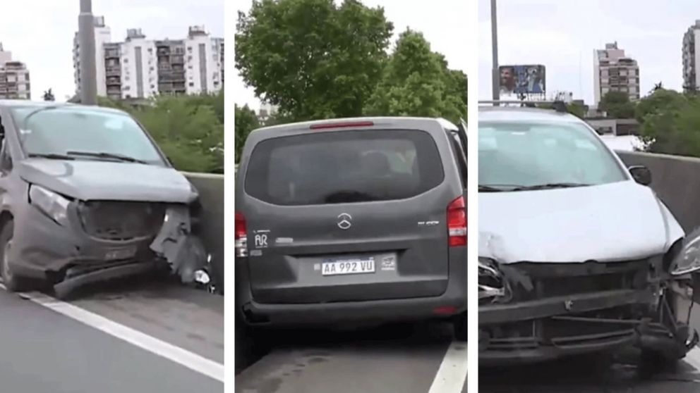Palazo en la Autopista 25 de Mayo: un herido