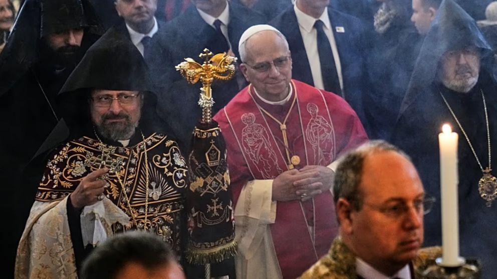 El papa León XIV en su su primer viaje apostólico a Turquía.